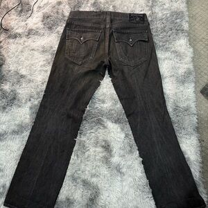True Religion Men's Charcoal Straight Jeans